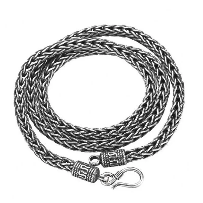 BOCAI S925 mincovní stříbro náhrdelníky pro ženy muži nový móda 4mm 5mm lano horsewhip-chain čistý argentum šperků svobodné doprava