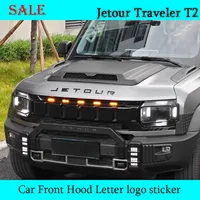 Fit for JETOUR Traveler T2 2023-2024 Car Front Hood Letter Logo Stickers Car Spare Tire Logo Stickers Automobile Exterior Parts