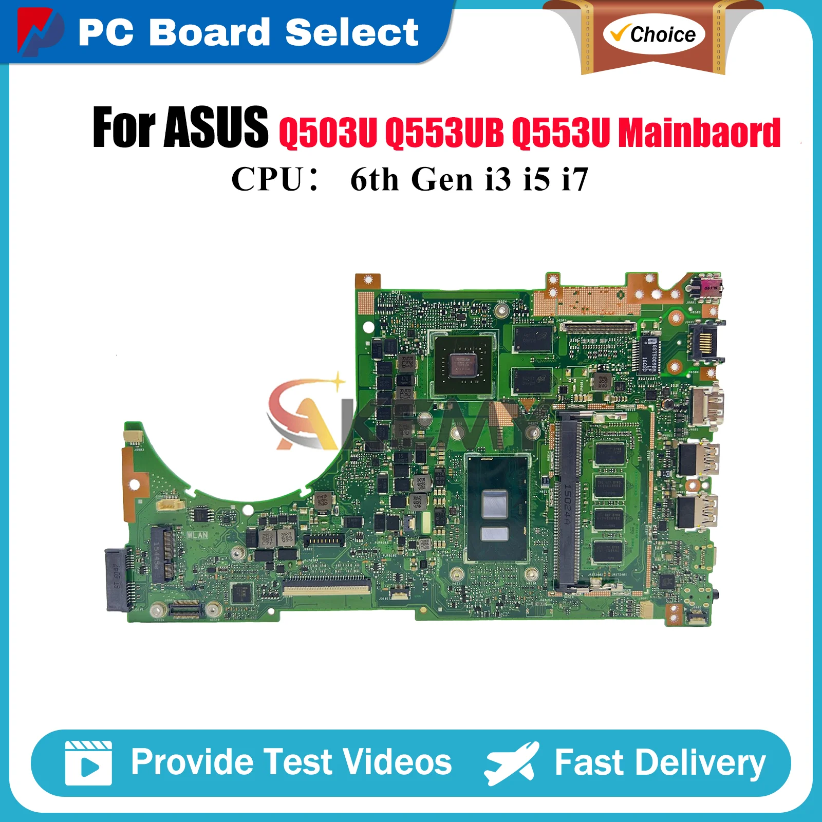 

Q553UB Материнская плата для ноутбука ASUS VivoBook Q553UQ Q503U Q553UB Q553U Материнская плата для ноутбука с процессором i3 i5 i7 100% тест, ОК, быстрая доставка