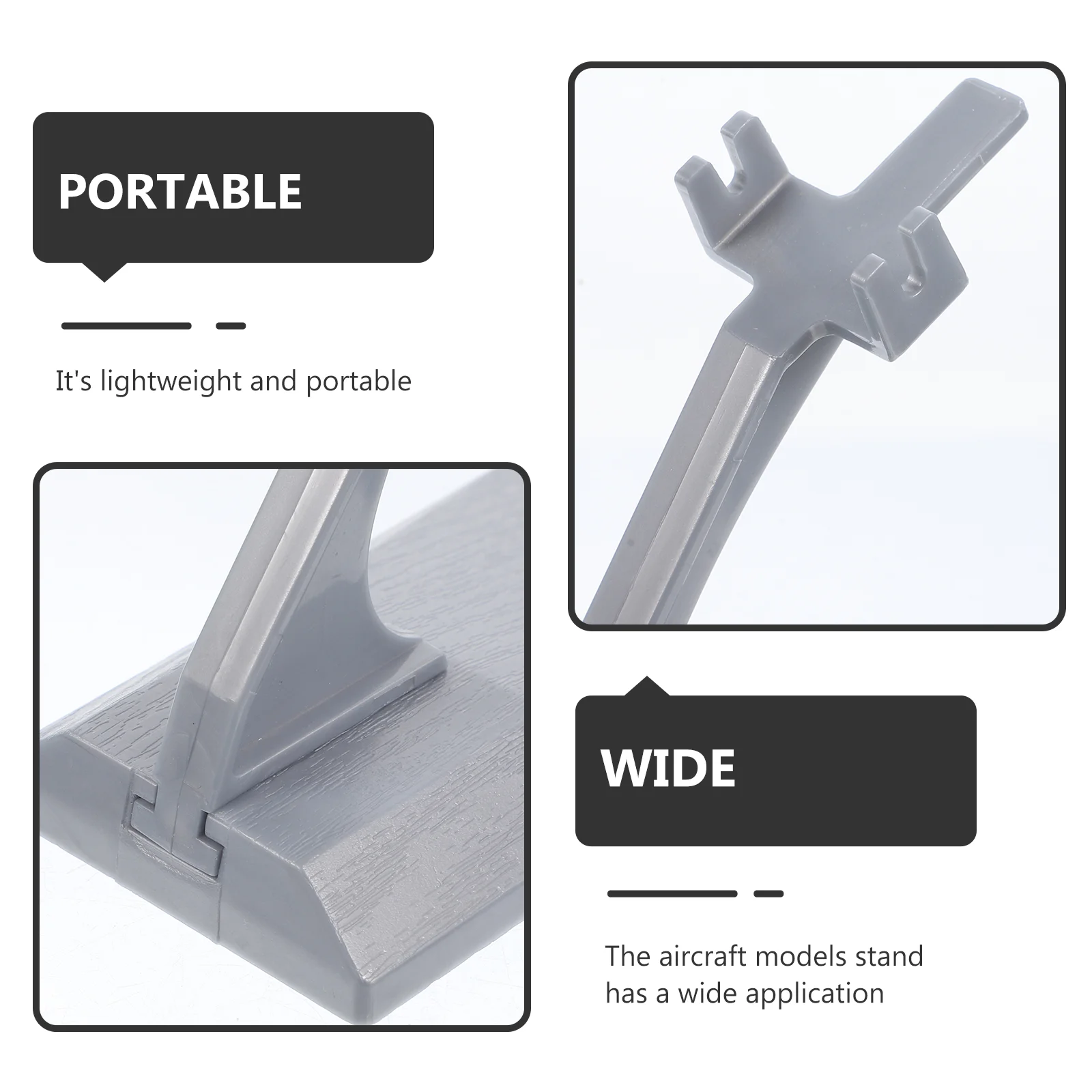 2 Pcs Bracket Airplane Model Stand Dispaly Computer Aircraft Display Aircreaft Plastic for Airplanes