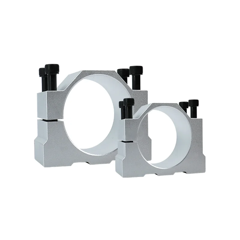 52mm 65mm 80mm Aluminum Spindle Clamp Motor Bracket with 4pcs Screw for CNC Engraving router Machine Motor Mounting Holder