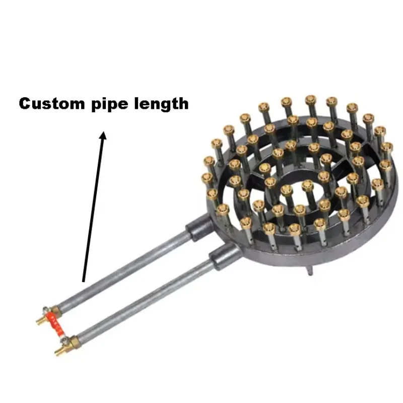 Cast iron gas injectors for food equipment with 50 nozzles