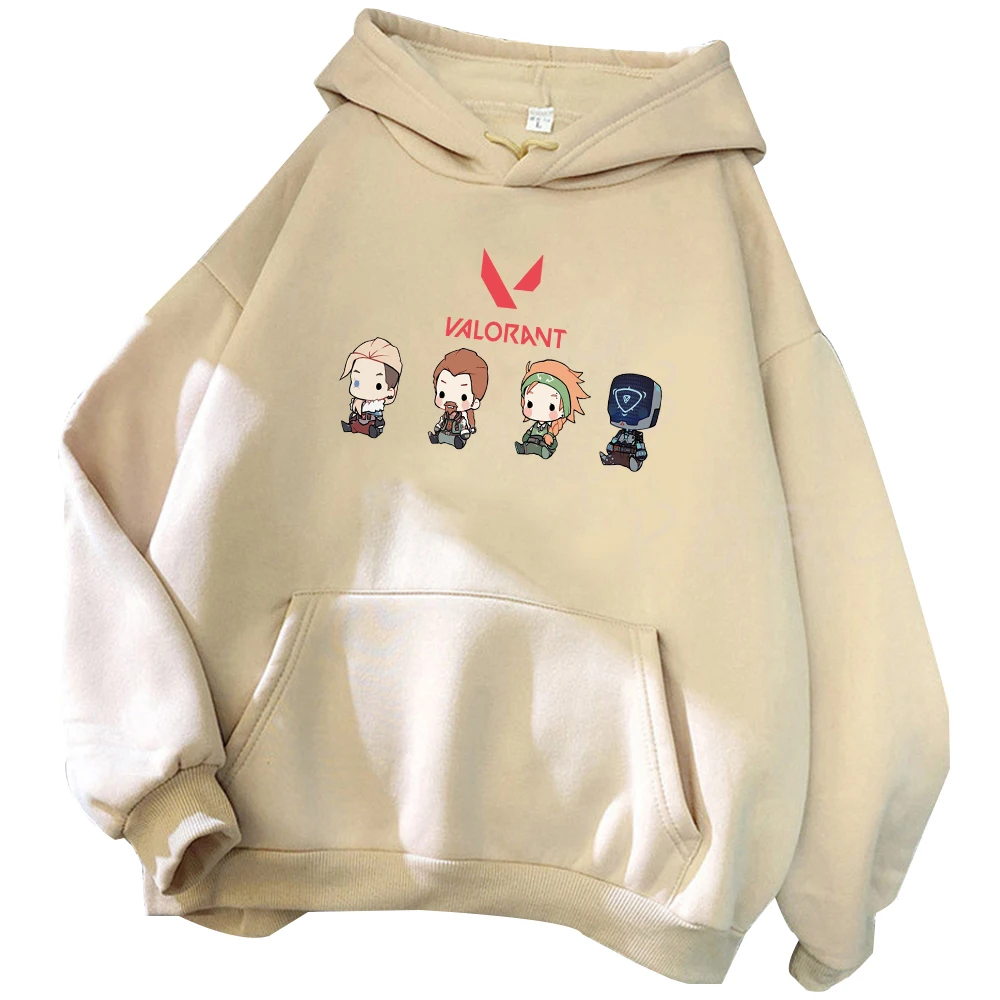 

Valorant Anime Hoodie Jett Killjoy Streetwear Oversized Sweatshirt Cute Cartoon Print Aesthetic Hooded Top