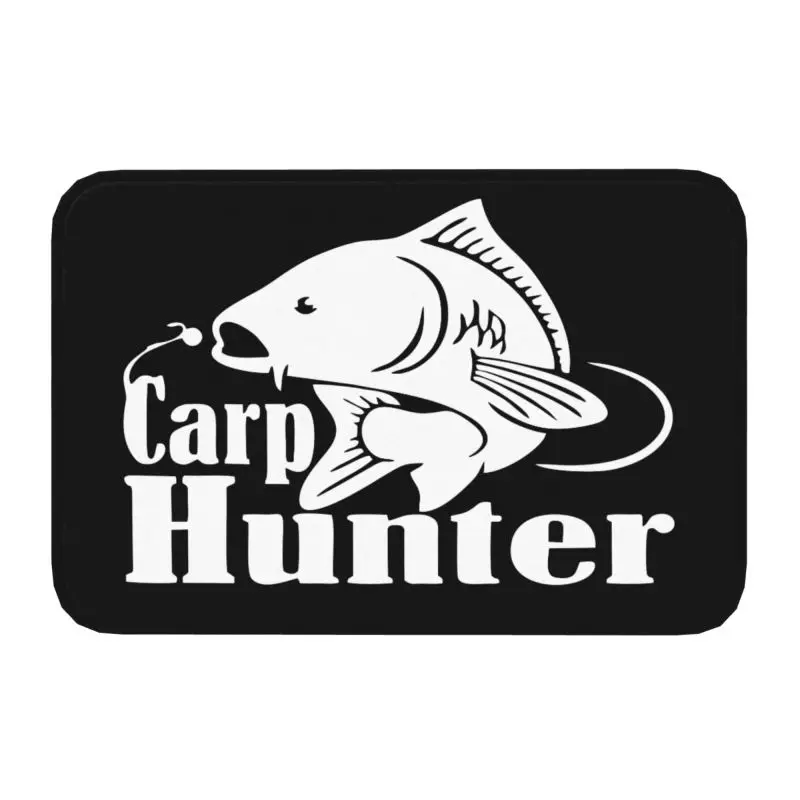 Custom Fishing Fish Fisherman Carp Hunter Floor Door Kitchen Bathroom Mats Anti-Slip Outdoor Doormat Garden Entrance Carpet Rug