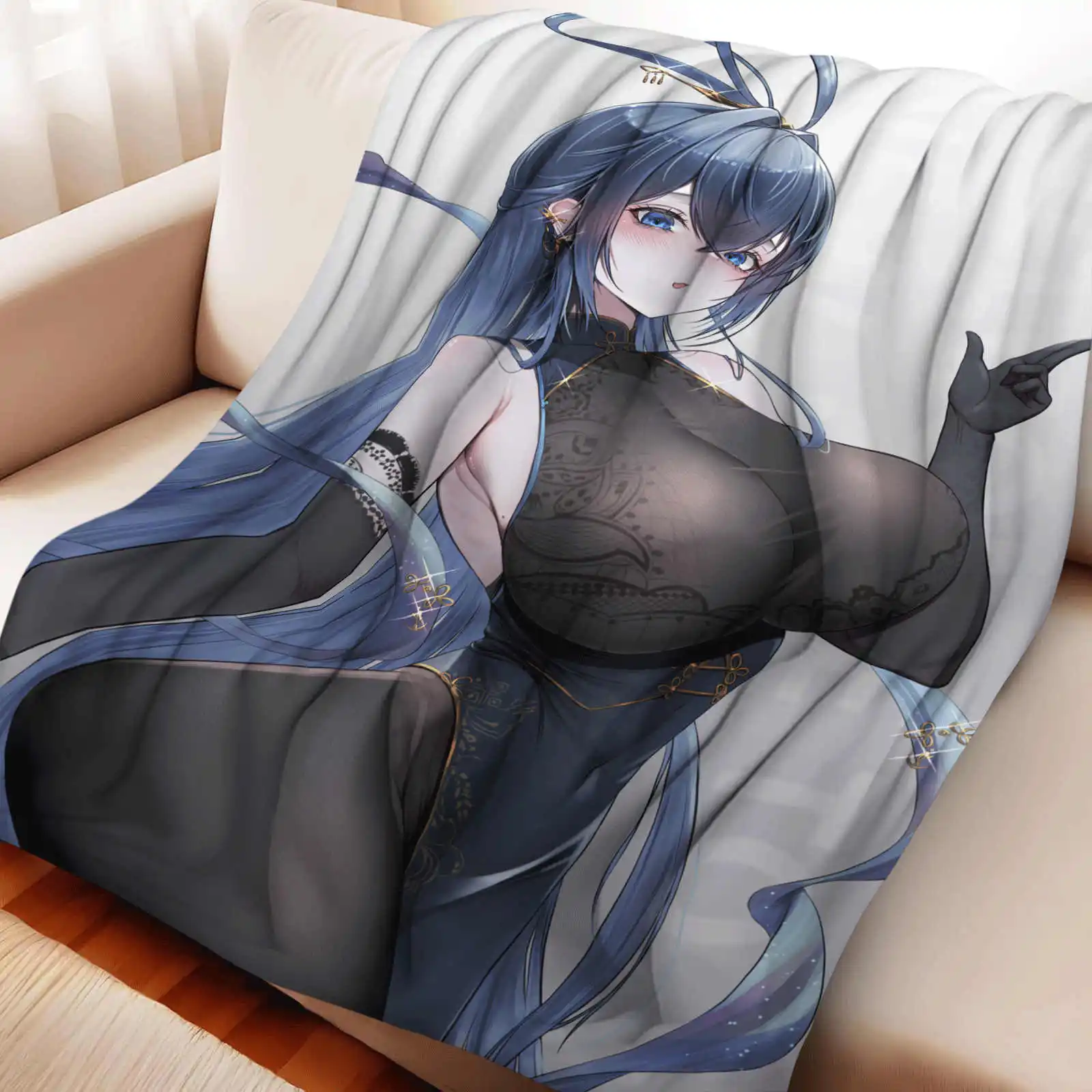 

Azur Lane Enterprise New Jersey Flannel Throw Blanket Bedding Couch Decoration Ultra-Soft Warm Bedspreads