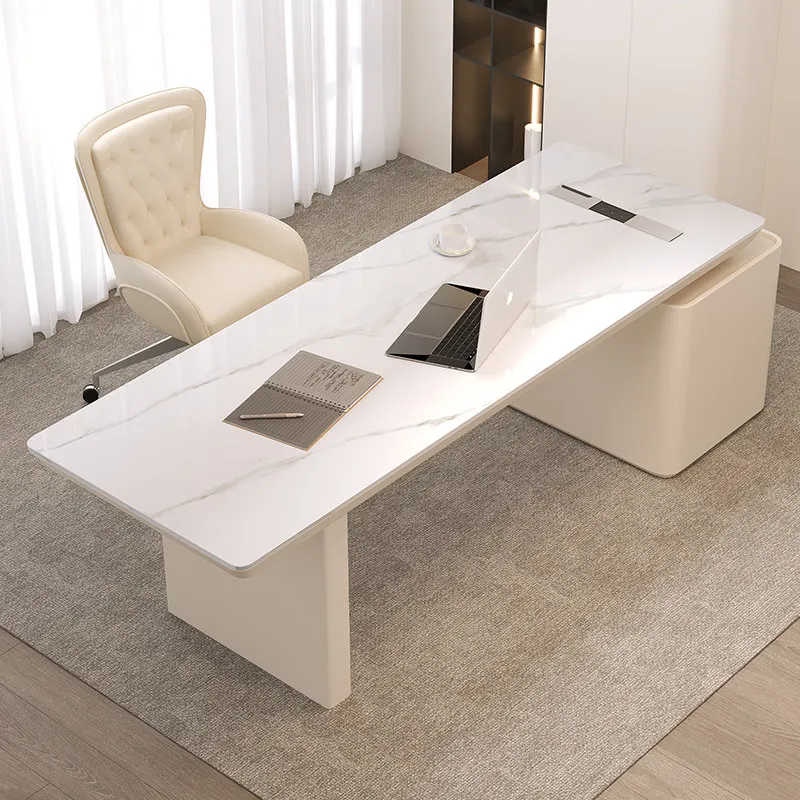 Classic Designer Office Desk Classic Nordic Style Solid Wood Luxury Computer Desks Modern Storage Scrivania Work Station Table
