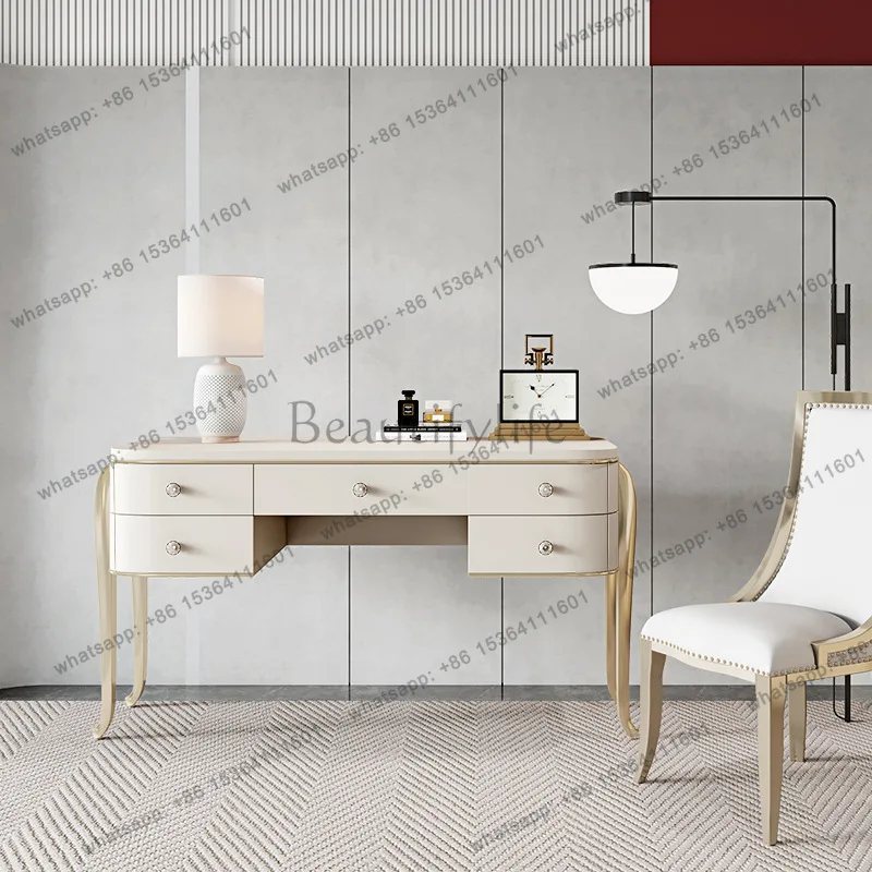 American all-solid wood desk light luxury modern high-end French calligraphy table