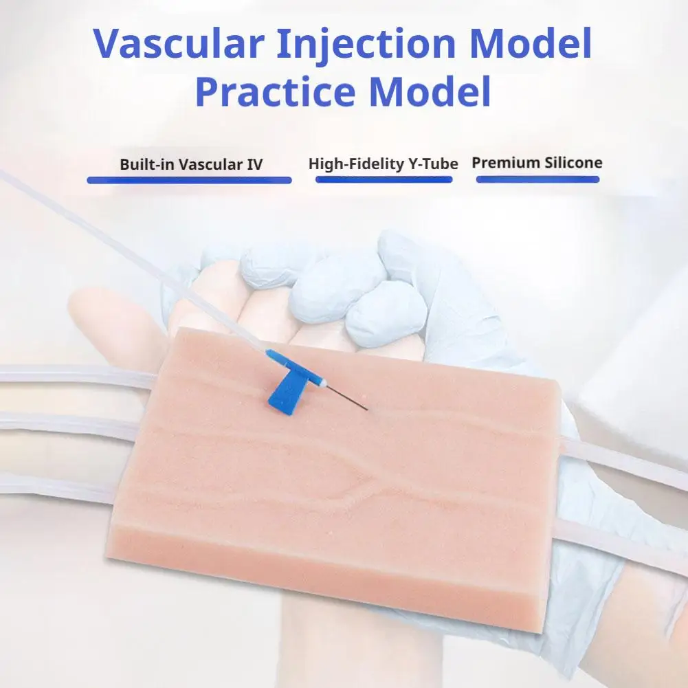 Venipuncture Injection Practice Pad Simulated Blood Vessels Reusable For Intravenous Injection And Blood Collection