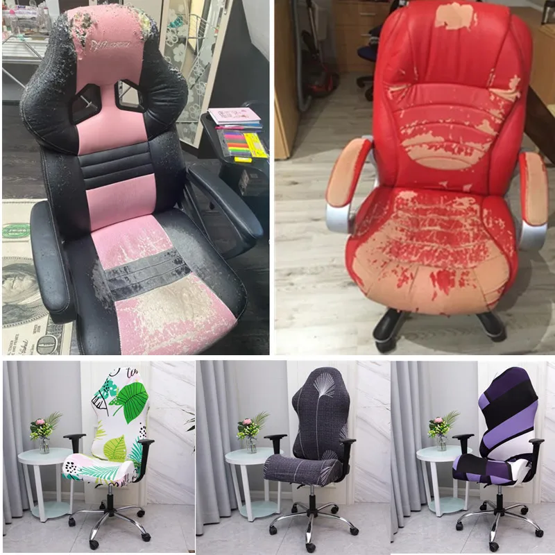 Gaming Chair Covers Elastic Spandex Office Staff Rotating Lift Home Armchair Protector E-sports Computer Seat Cases silla gamer