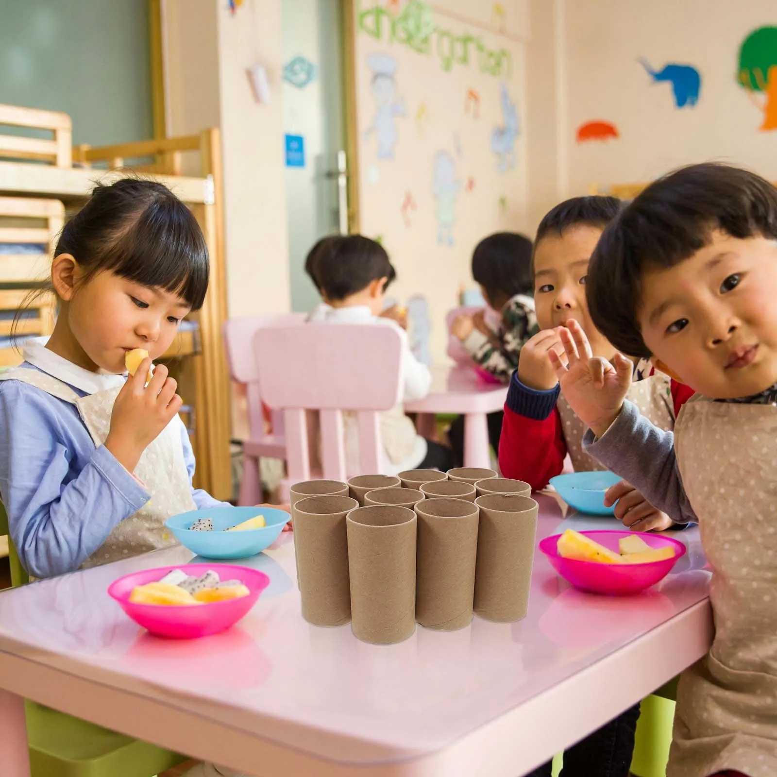 30 قطعة من لفات الحرف اليدوية أنابيب الورق المقوى الممتازة المقاومة للتمزق مادة قابلة لإعادة التدوير لمدرسة رياض الأطفال الفنية الإبداعية #1