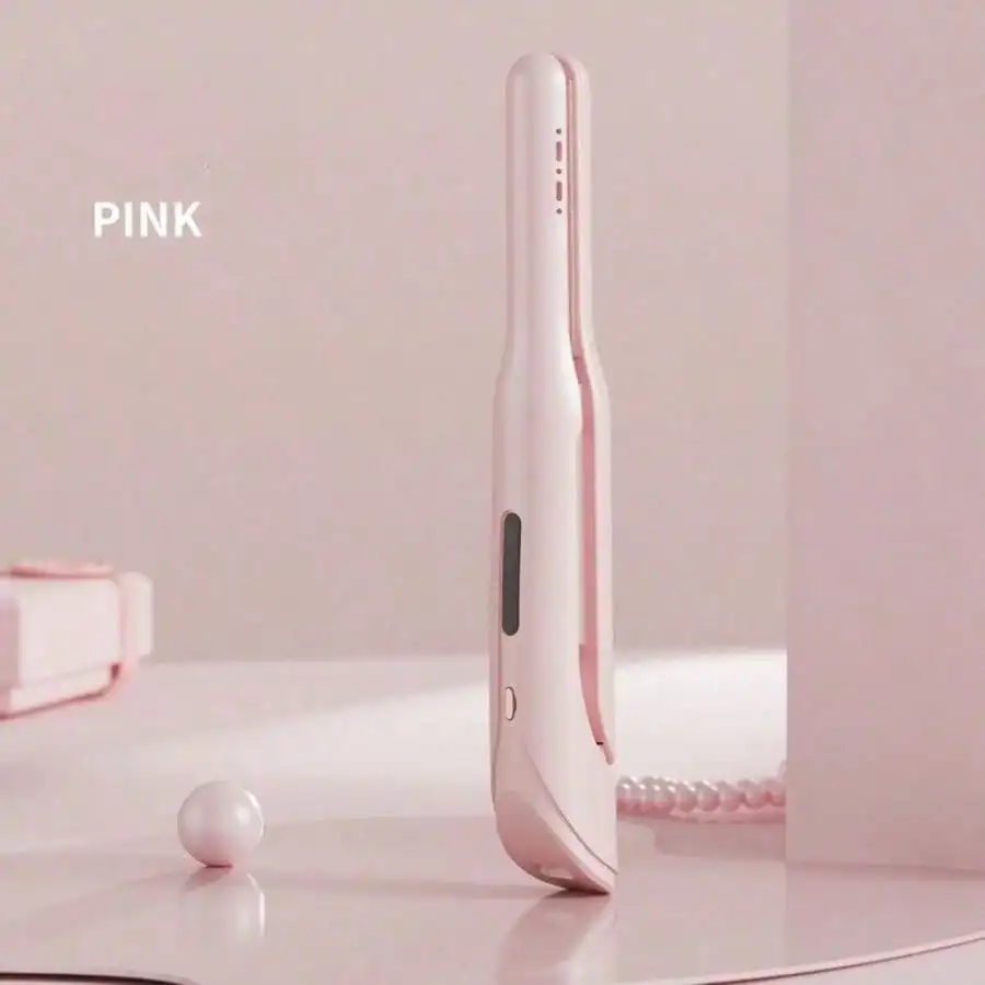 2-In-1 Cordless Hair Straightener & Curler | Portable Curling Iron, Compact Airflow Styler, Travel Hair Styling Tool, Rechargeable Battery, USB Charging - An Ideal Gift For Mother's Day, Birthdays, And Christmas