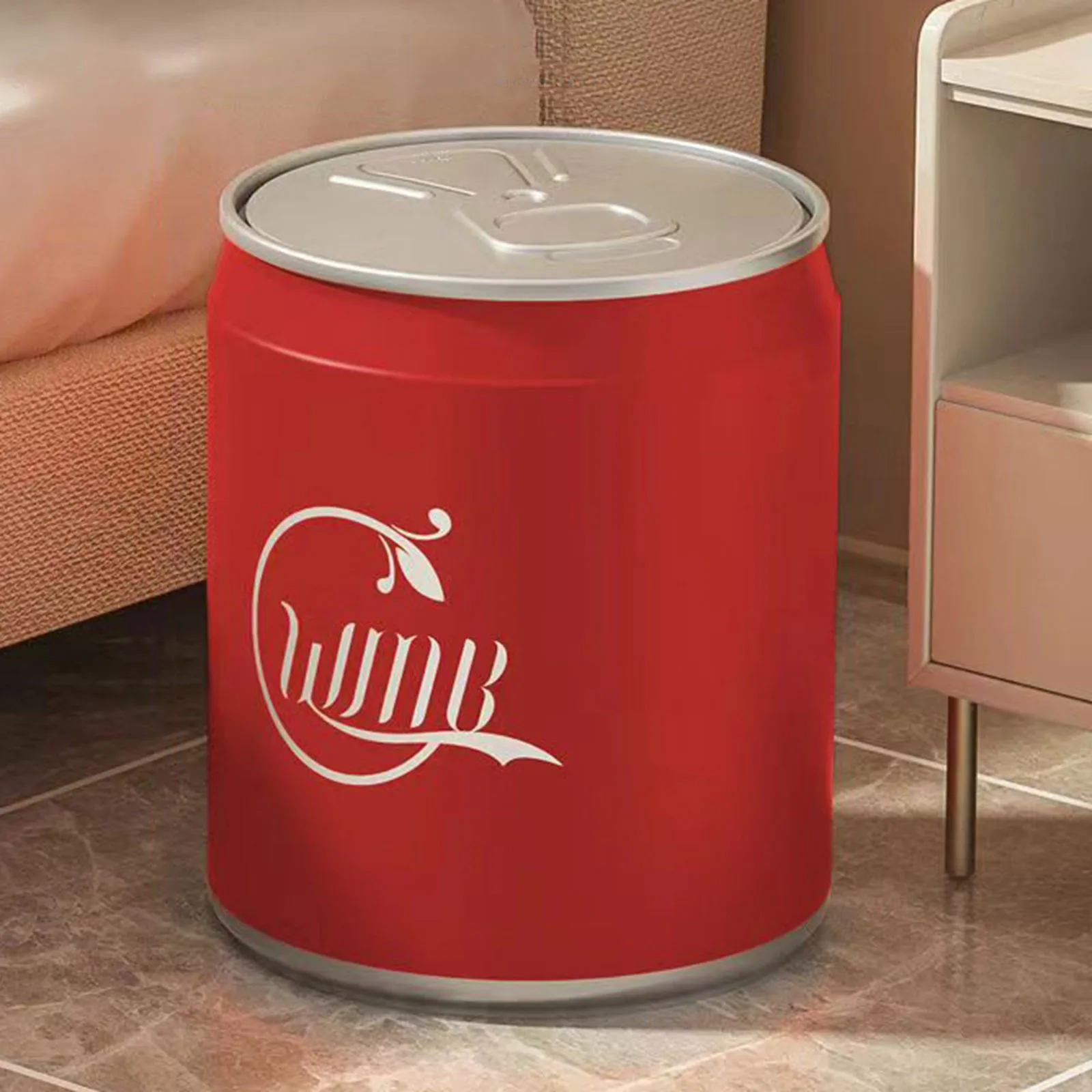 Large Capacity Trash Can Beverage Can Storage Bin Home Office Trash Can Kitchen Bathroom Clamshell Trash Can Living Room Bins