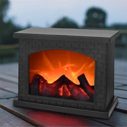 LED Flame Lantern Lamps Simulation Fireplace LED Simulate Flame Effect Lights USB Or Battery Powered Lamp For Living Room Decor