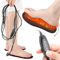 Heated Insoles, Rechargeable Winter Heating Feet Insole, Cuttable Foot Warmer Pad,Comfort Cushioned Rechargeable Thermal Insole