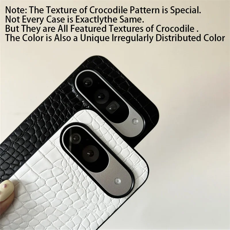 Stylish Retro Crocodile Pattern Phone Case For Google Pixel 9 Pro XL Luxury Animal Texture PU Leather Shockproof protective Case