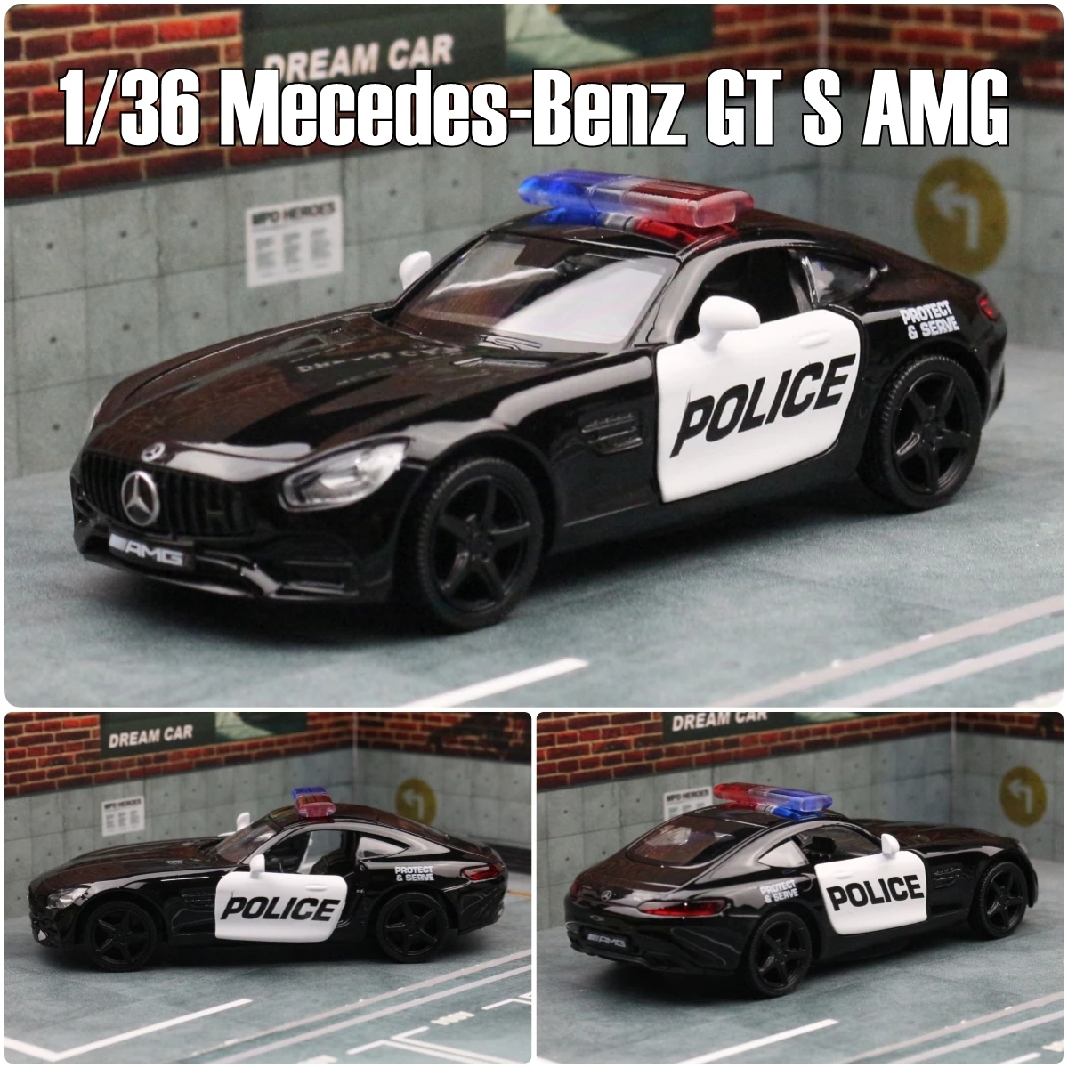 1/36 mercedes-benz gt s amg modelo de carro de brinquedo para