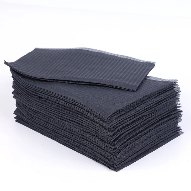 250/125/50pcs Black One-time Tattoo Cleaning Wipes Pad Tattoo Table Covers Clean Pad Patient Dental Napkins Beauty Tattoo Access