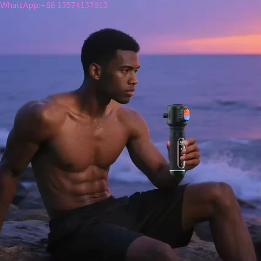 

Professional Dropshipping Heated Fascial LCD Screen Deep Tissue Body Percussion Vibration Muscle Therapy Massage Gun Machine