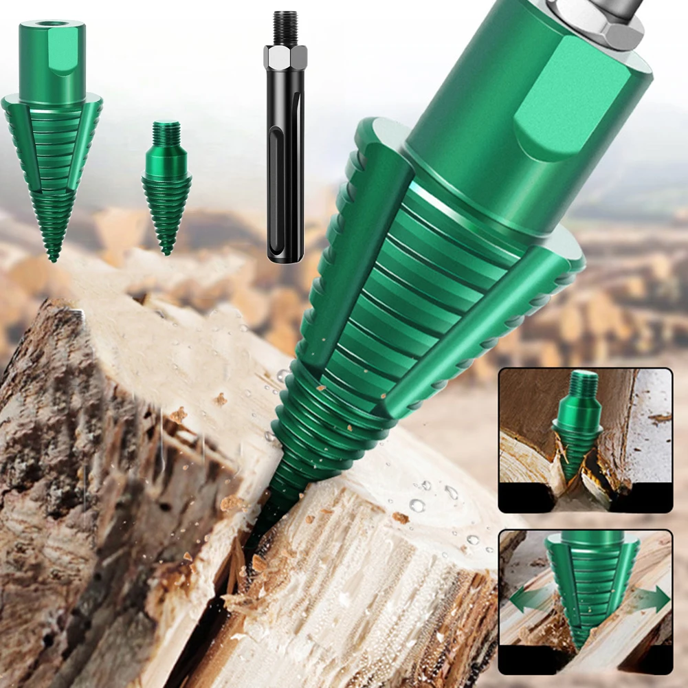 

Firewood Splitter Drill Bit with For SDS Max Shank and Quick Change System Featuring Detachable Rod for Effective Wood Splitting