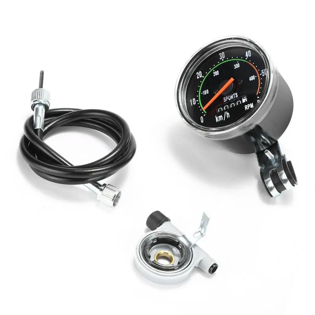 Classic Style Bike Speedometer Odometer Mechanical Analog Cycling Velocimeter for Exercise and Mountain Bicycle