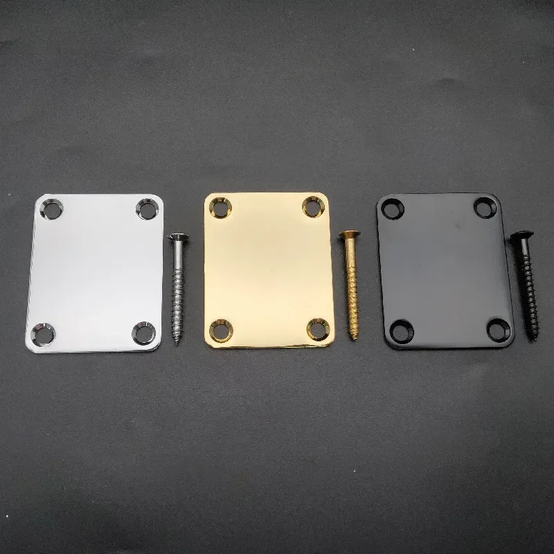 Electric Guitar Neck Plate Metal Black/Gold/Chrome Neck Plate for TL Electric Guitar Neck Joint Board