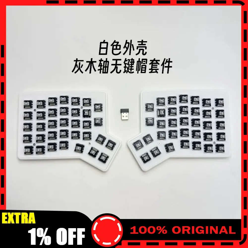 

Redox Ergodox Wireless Split Mechanical Keyboard PLA Case Hot Pluggable Support VIAL 2.4G Ergo Keyboard Ergonomics Horn