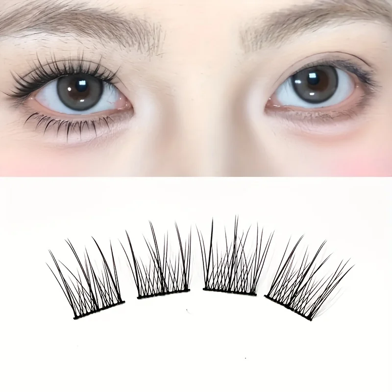 Duoduotian Snake Princess Upper Eyelashes Thin Black Band Curved 10-13mm DIY Cluster Lashes for Stage Festival Holiday Gift