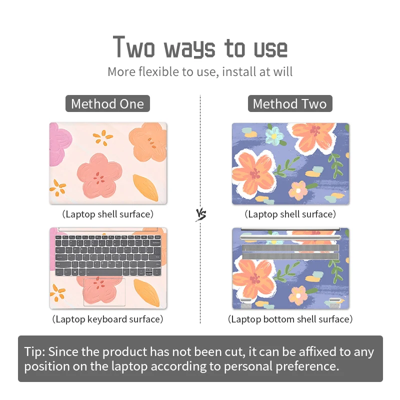 DIY Flower Laptop Skins Stickers Vinly Skin 13/14/15/17inch Originality Sticker for Macbook/Acer/Lenovo/HP/MIS Protective Decal