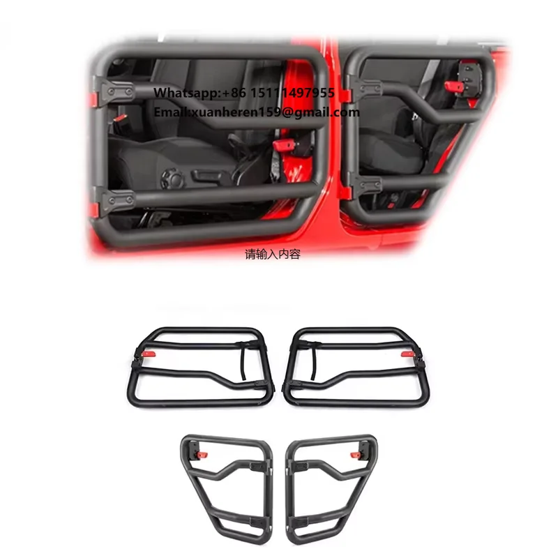 Spedking Black Powder-Coated Steel Half Door for Jeep Wrangler JL 2018+ Half Door