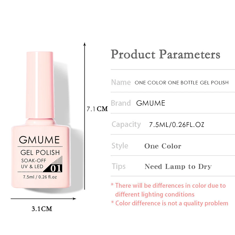 1pc 7,5ml Gel Nagellack Set Herbst Glanz Finish Semi Permanent Glitter Pailletten Nagellack Set Kit Soak Off uv Lack Nail art