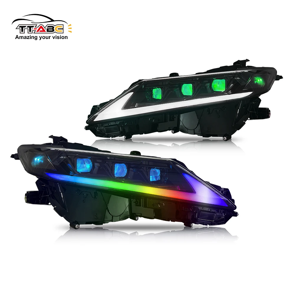 

TT-ABC RGB Style Headlight for 2018-2024 Toyota Camry Headlight Assembly XSE XLE TRD LE SE Hybrid 8th Gen Accessories