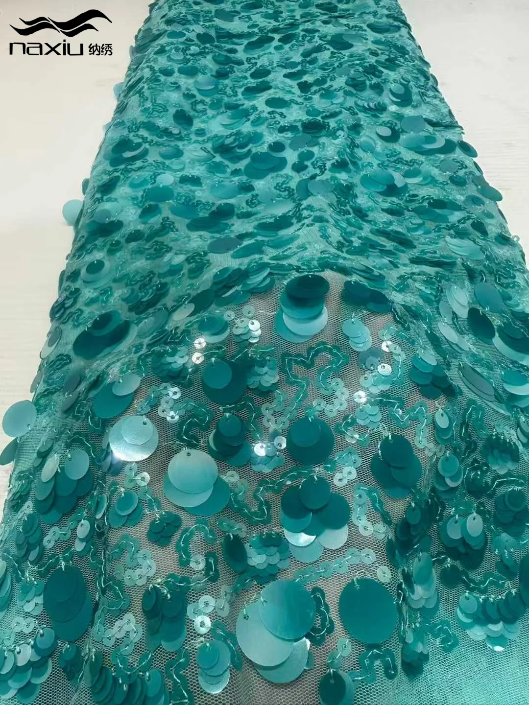 

Madison Latest African Lace Fabrics Sequin Lace Fabric 5 Yards High Quality Lace Fabric Nigerian For Wedding Dress