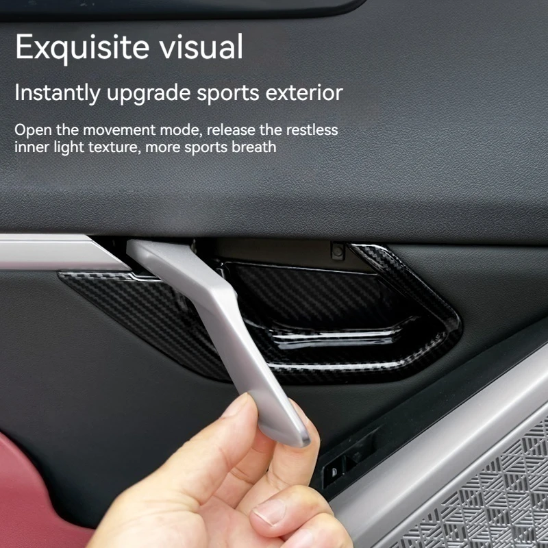 لسيارات BMW 5 Series i5 G60 2024 ABS ألياف الكربون باب السيارة الداخلي وعاء حماية المضادة للخدش لوحة الداخلية اكسسوارات الكسوة