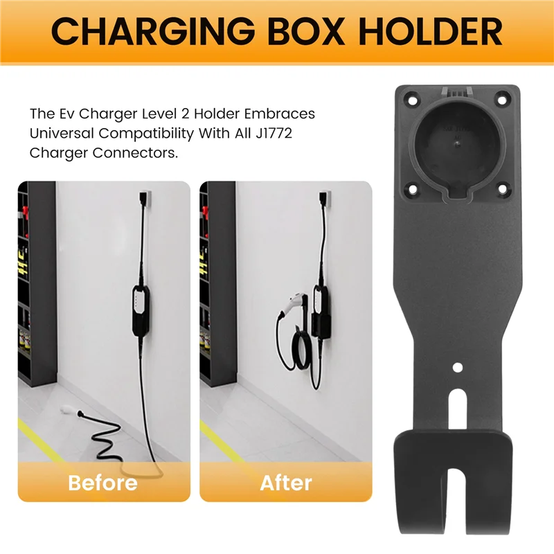 AY03-1 مجموعة حامل شاحن EV، حامل كابل شاحن السيارة الكهربائية، حامل صندوق الشحن، موصل السيارة الكهربائية المثبت على الحائط