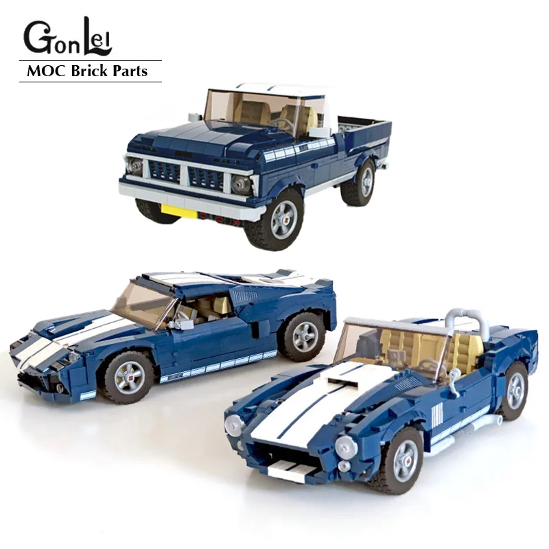 Neue mod 10265 pickup gt04 cobra roadster sportwagen modell baustein montiert diy ziegel spielzeug jungen geburtstags geschenke