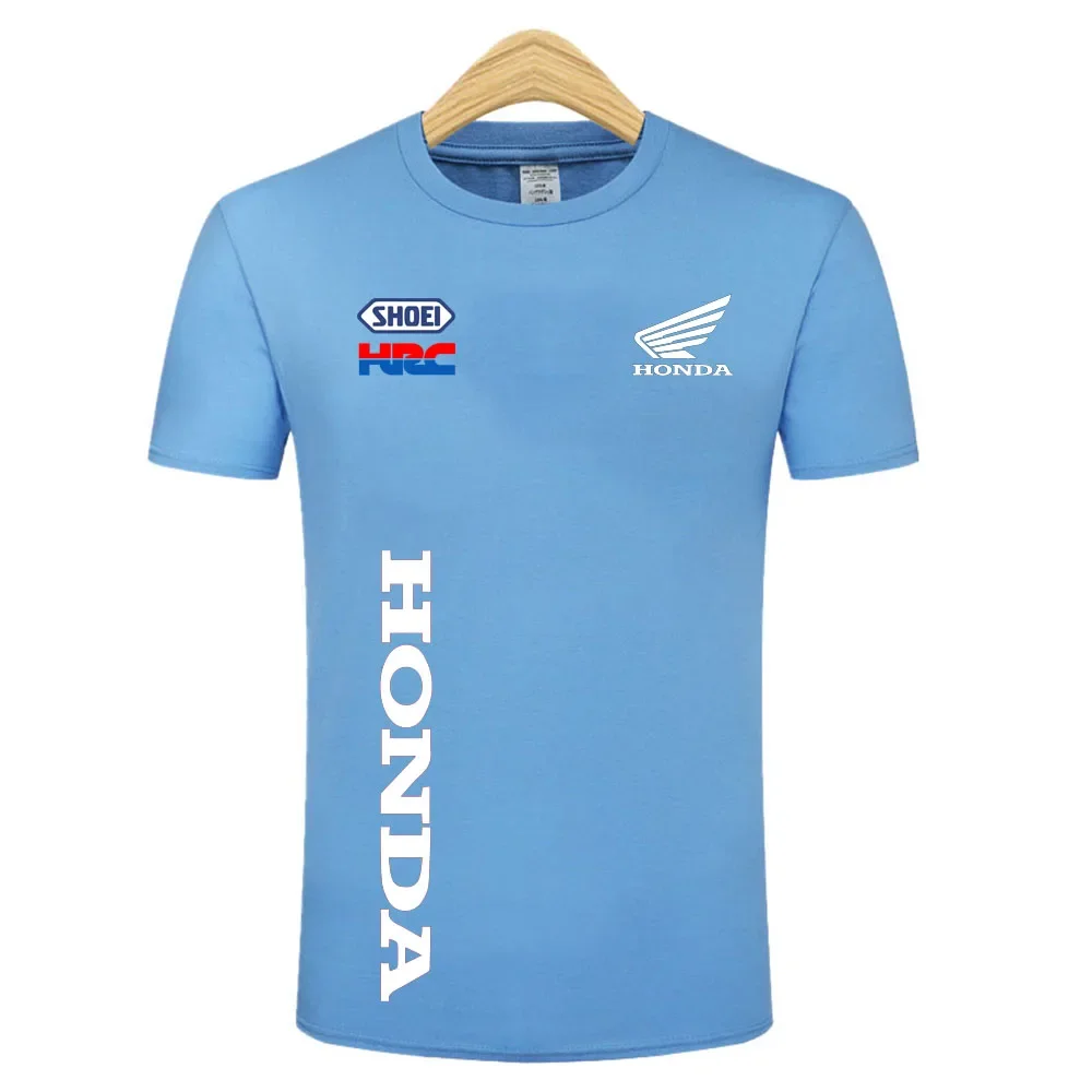 تي شيرت هوندا الصيفي للرجال بسيط وعصري صيفي كاجوال من القطن Honda Harajuku قميص موتوكروس نينو قابل للتنفس