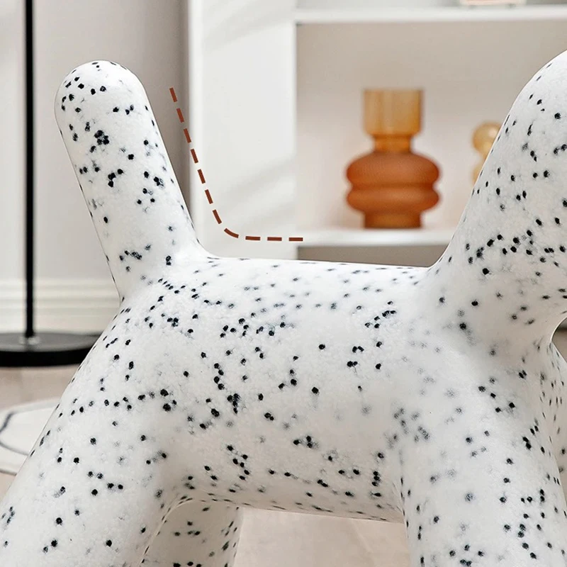 Nordic Creative Puppy Design Chair Plastic Children\'s Chair Cute Cartoon Kindergarten Dalmatian Dog Animal Stool Home Furniture