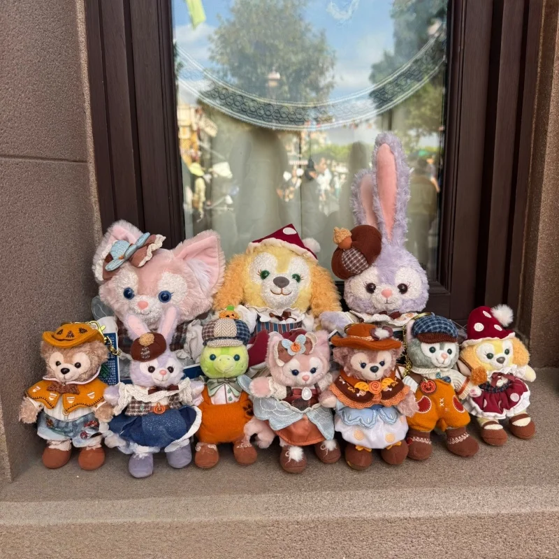 

Disney Duffy & Friends Halloween Plush Keychain Shanghai Disney LinaBell StellaLou CookieAnn Duffy Stuffed Bag Pendant
