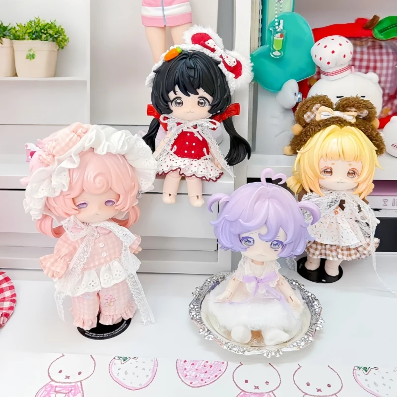 

Milk Cake Dream Puff Series 1/12 Mobile Doll Dress Up Bjd Doll Blind Box Mystery Box Action Figure Desk Decorations Holiday Gift