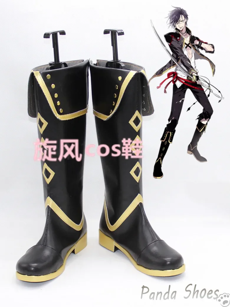 

Game The Sword Dance Akashi Kuniyuki Cosplay Shoes Anime Cos Comic Cosplay Costume Prop Shoes for Con Halloween Party