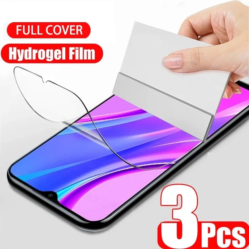 3Pcs Hydrogel Film For Xiaomi 14 13T 1312 12T 11Ultra Pro Note 10 8 9 Lite Full Cover Soft Clear Screen Protector Not-Glass Film