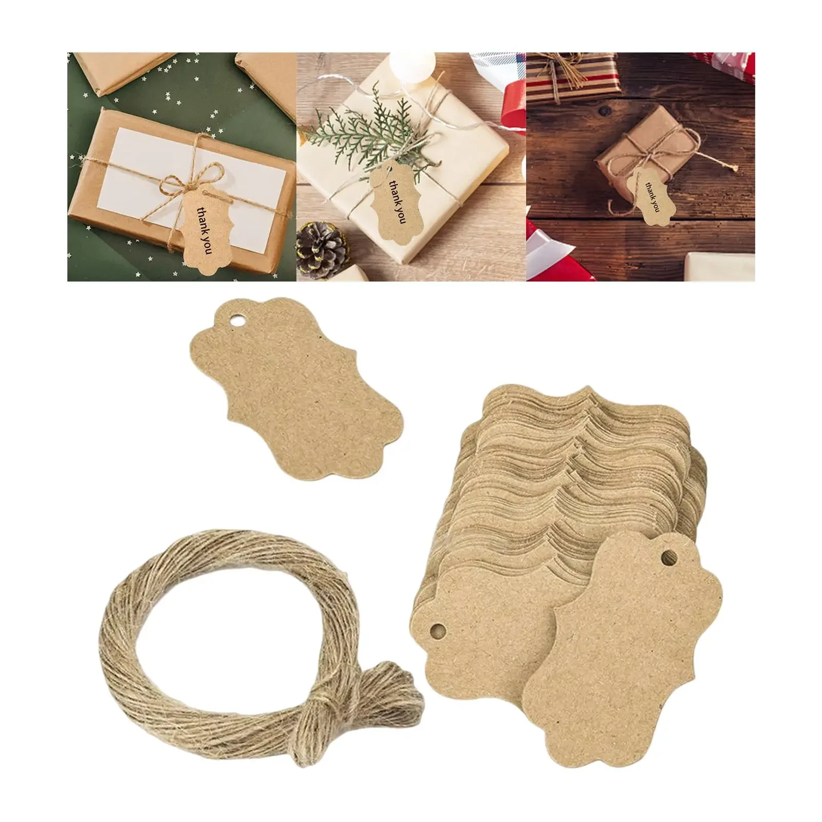 زينة عيد الميلاد 2025 كرافت ورقة العلامات DIY بها بنفسك التفاف هدية الزهور شجرة عيد الميلاد معلقة التسمية عيد الميلاد السنة الجديدة حفلة التفاف