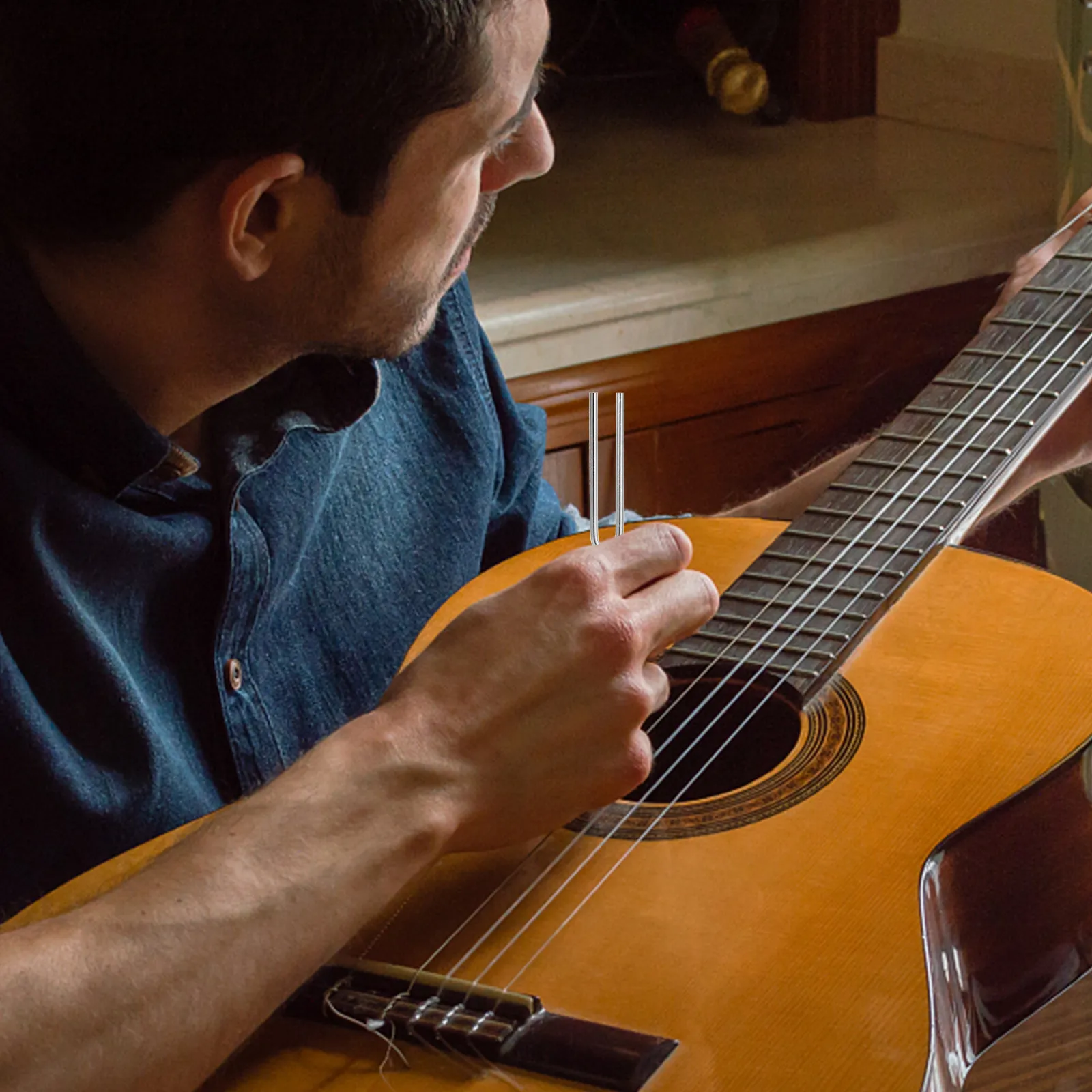 Musical Instrument Tuning Guitar Tuner. Standard Guitar Tuning - 2 adet gitar akort çatalı 440Hz