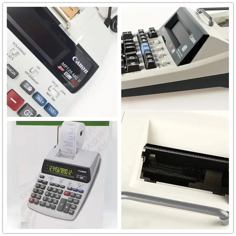 Rekenmachine Mp120-mgii Grote Desktop Plug-In Dual Color Print Computer 12 Cijfers Met Kleine Rol Test Rekenmachine