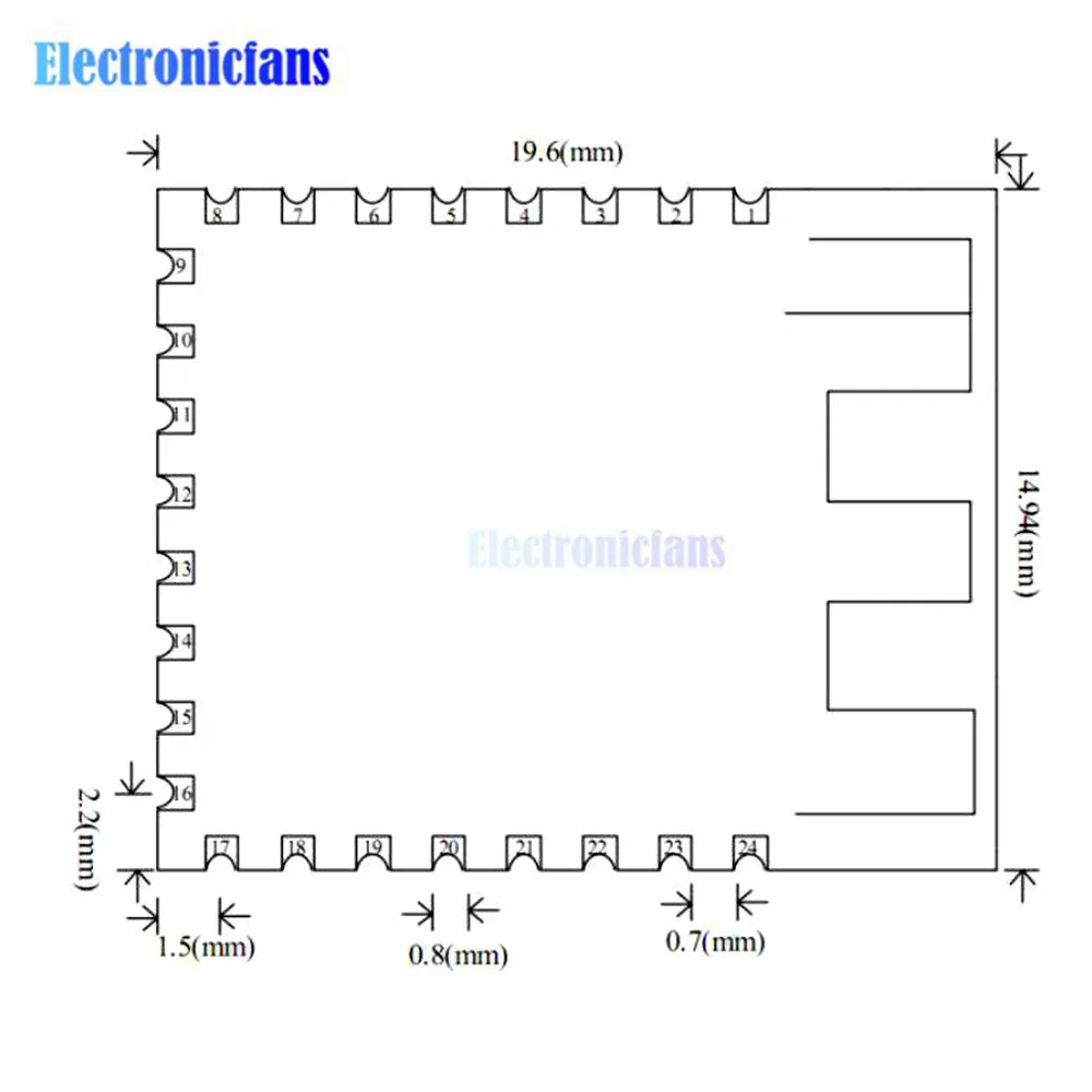 JDY-23 CC2541 Bluetooth 5.0 Modul Transparente Übertragung BLE5.0 Drahtlose Kommunikation Verbessertes Modul für IoT – Detail 5