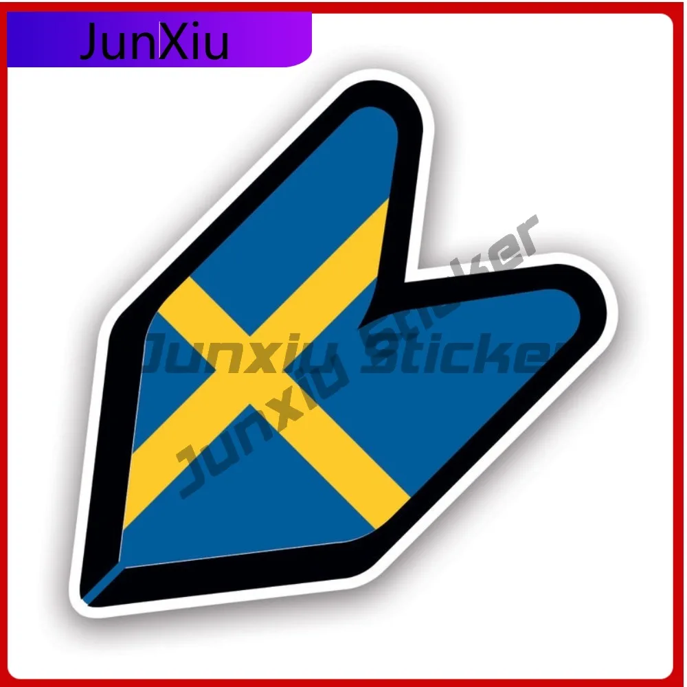 

Swedish Driver Badge Sticker Creative Decals Uv Protected Wakaba Green Leaf Shoshin Beginner Driver Sign Soshinoya Jdm Sweden Se