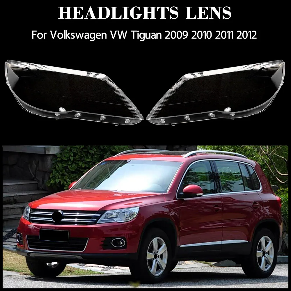 

For Volkswagen VW Tiguan 2009 2010 2011 2012 Front Headlight Cover Transparent Lampshade Lamp Lens Headlamp Shell Plexiglass
