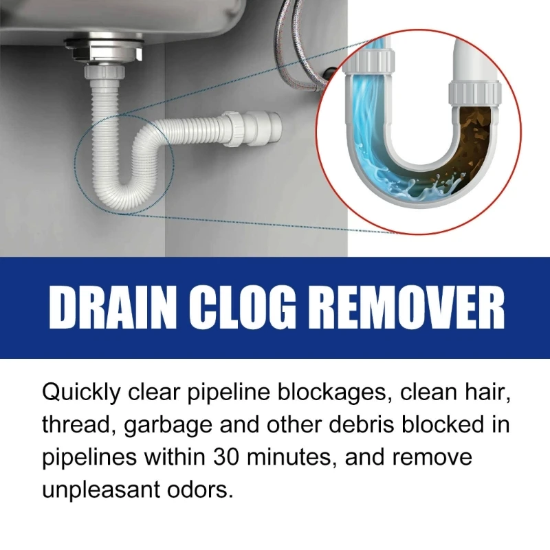 10pc Effective Sink Drain Powder Efficient Drain Unblockers Say Goodbye to Clogged Pipes in Kitchen,Bathroom,and Laundry