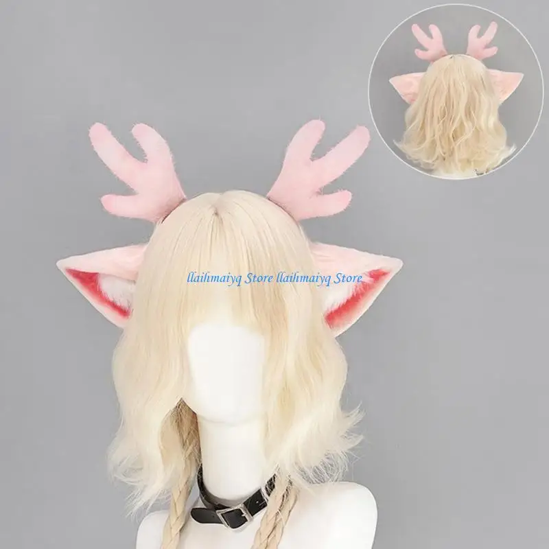 573B Comfortable Deer Ears Headbands For Role Play Enthusiasts Themed Event