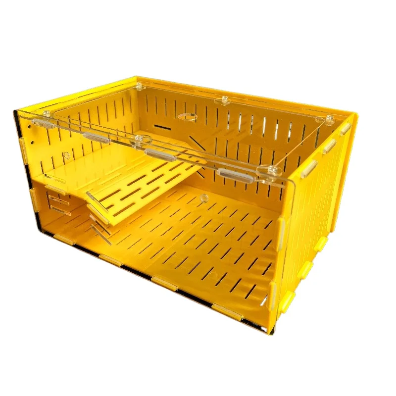 For with Drying Table Isolation Box, Acrylic Hair Color Wood Grain Breeding and Seedling Isolation Box